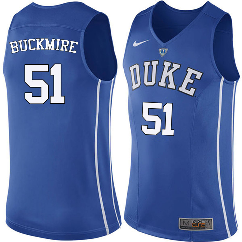 Men Duke Blue Devils #51 Mike Buckmire College Basketball Jerseys Sale-Blue - Click Image to Close